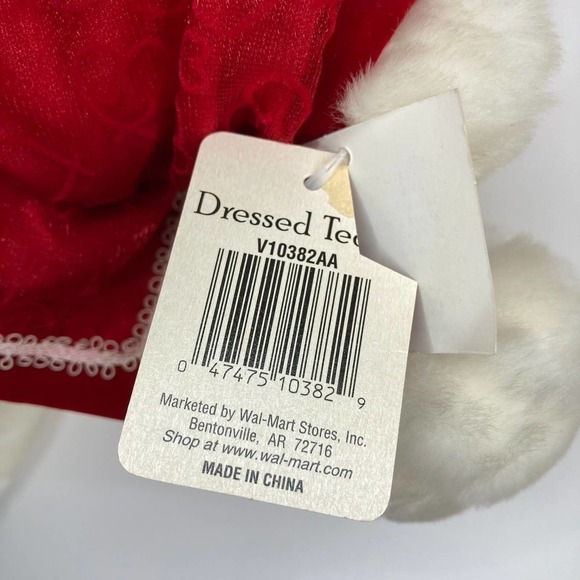 TB Toy Valentine's Day Teddy Bear 11" Plush Red Velvet Top Hat Jacket - Picture 11 of 16